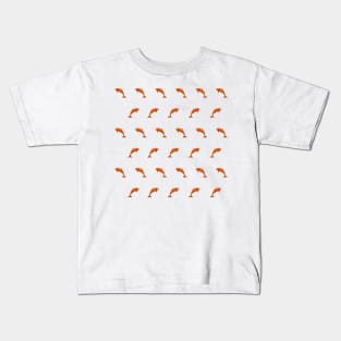 Orange Dolphin Kids T-Shirt